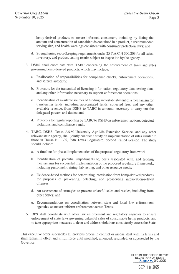Governor Greg Abbot Executive Order GA-56 page 4